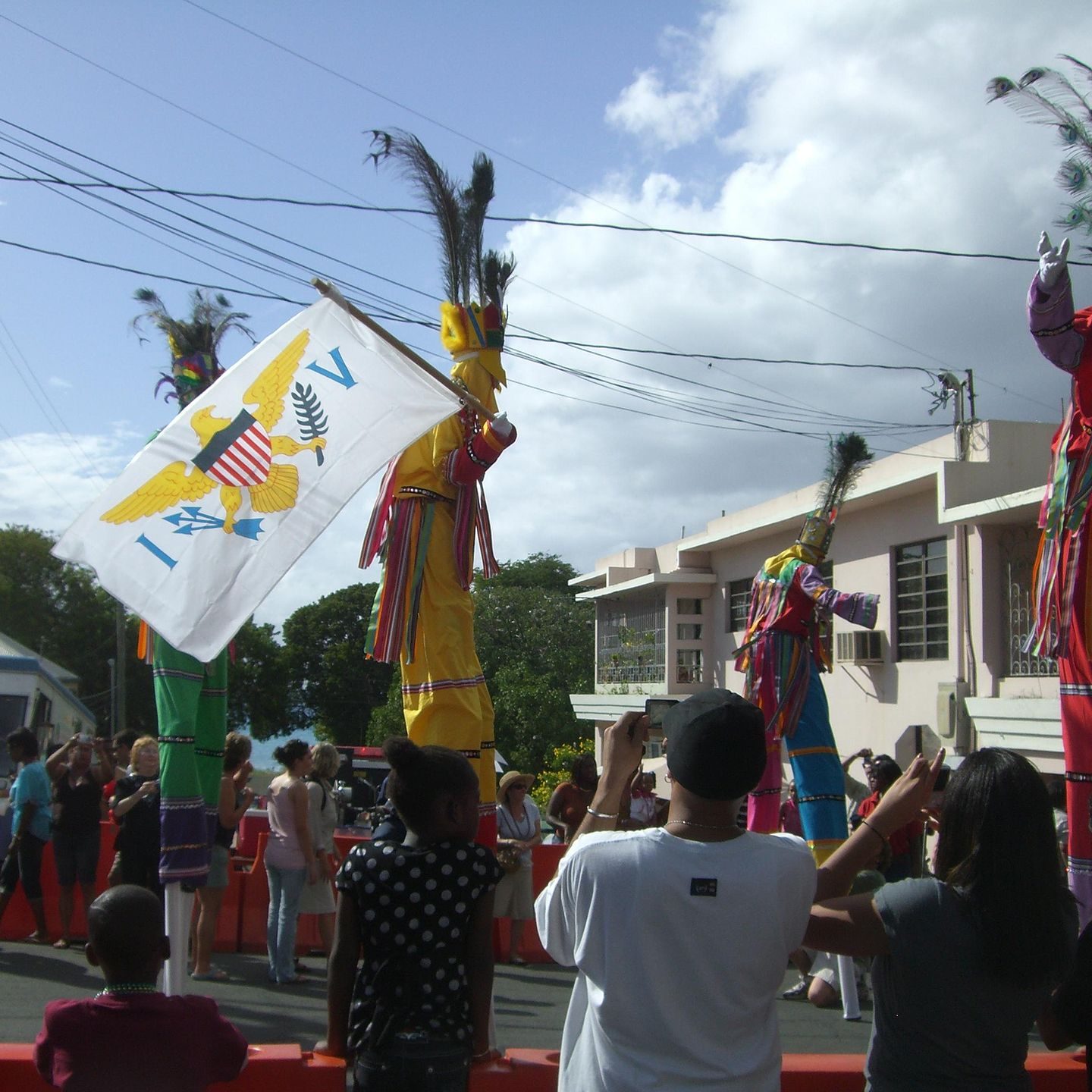 Shot of flag at carnival festival